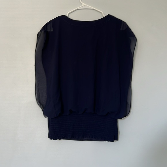 Francesca’s Blue Rain Medium Embellished Top - Picture 3 of 3